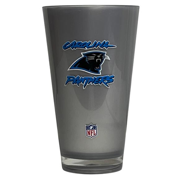 Vintage NFL Carolina Panthers Acrylic 12oz Tumbler Cup Grey with Panthers Logo - Picture 1 of 4